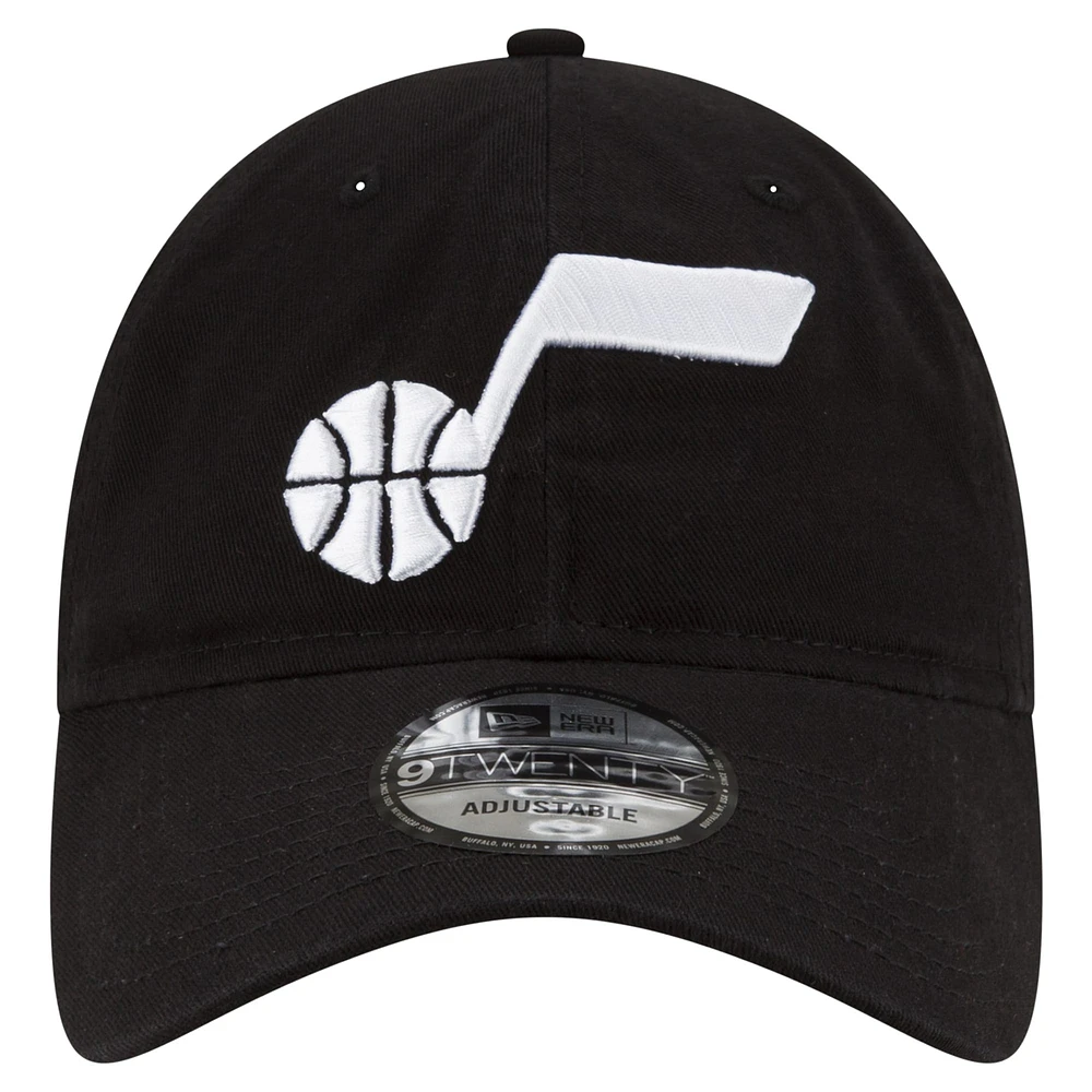 Men's New Era Black Utah Jazz Team 2.0 9TWENTY Adjustable Hat