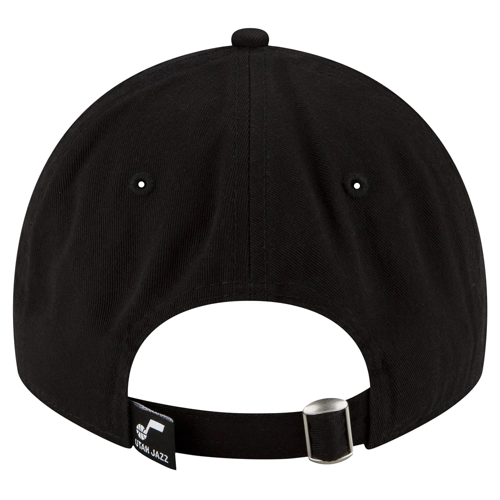 Men's New Era Black Utah Jazz Team 2.0 9TWENTY Adjustable Hat