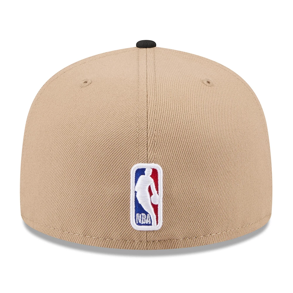 Men's New Era Tan/Black Utah Jazz 2024 NBA Draft 59FIFTY Fitted Hat