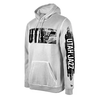 Men's New Era Utah Jazz White Tip-Off Collection Pullover Hoodie