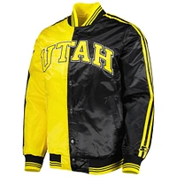 Veste Starter Or/Noir Utah Jazz Fast Break Satin Full-Snap pour homme