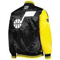 Veste Starter Or/Noir Utah Jazz Fast Break Satin Full-Snap pour homme