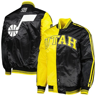 Veste Starter Or/Noir Utah Jazz Fast Break Satin Full-Snap pour homme