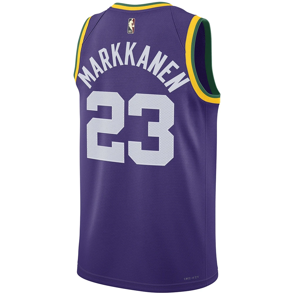 Unisex Nike Lauri Markkanen Purple Utah Jazz 2023/24 Swingman Replica Jersey - Classic Edition