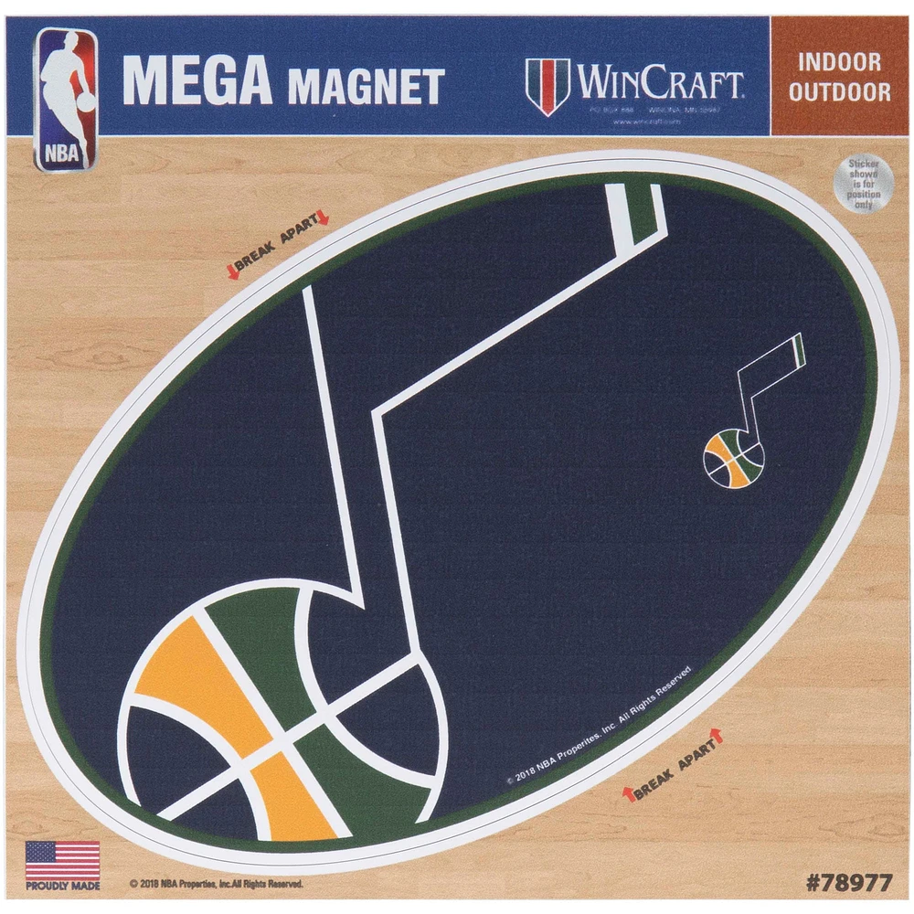Méga aimant Utah Jazz 6" x 6"