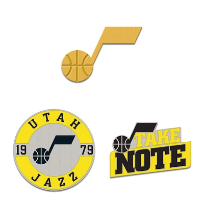 Ensemble de pin de collection WinCraft Utah Jazz en trois pièces