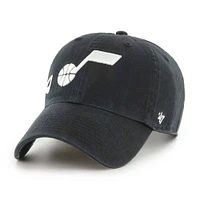 Women's '47  Black Utah Jazz Confetti Undervisor Clean Up Adjustable Hat