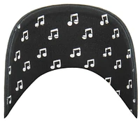 Women's '47  Black Utah Jazz Confetti Undervisor Clean Up Adjustable Hat