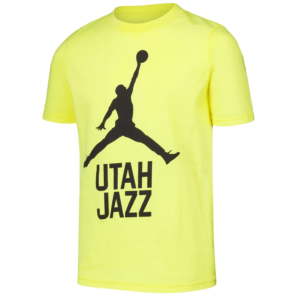 Youth Jordan Brand Gold Utah Jazz Essential Jumpman Logo T-Shirt