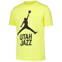 Youth Jordan Brand Gold Utah Jazz Essential Jumpman Logo T-Shirt