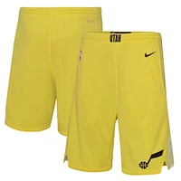 Youth Nike Yellow Utah Jazz Swingman Performance Shorts – Icon Edition