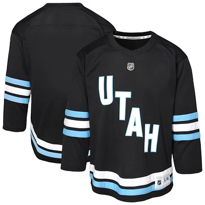 Maillot réplique du club de hockey l'Utah pour jeunes, noir