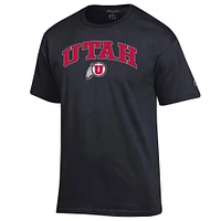 Men's Champion  Black Utah Utes Arched Logo T-Shirt