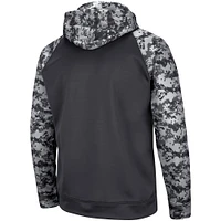 Colosseum Charcoal Utah Utes OHT Military Appreciation Digital Camo Sweat à capuche pour homme