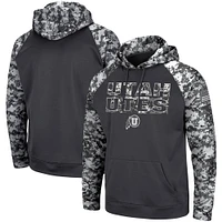 Colosseum Charcoal Utah Utes OHT Military Appreciation Digital Camo Sweat à capuche pour homme
