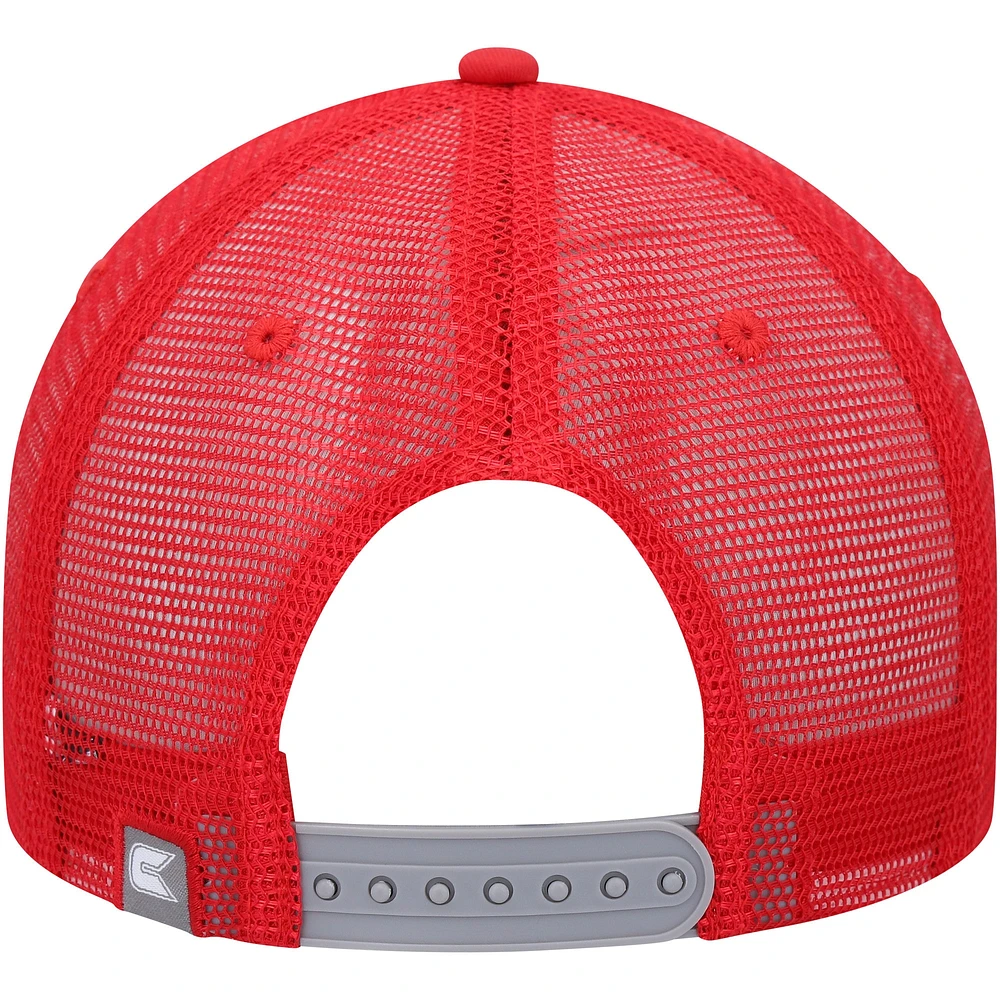 Men's Colosseum  Gray/Red Utah Utes Love Fern Trucker Snapback Hat