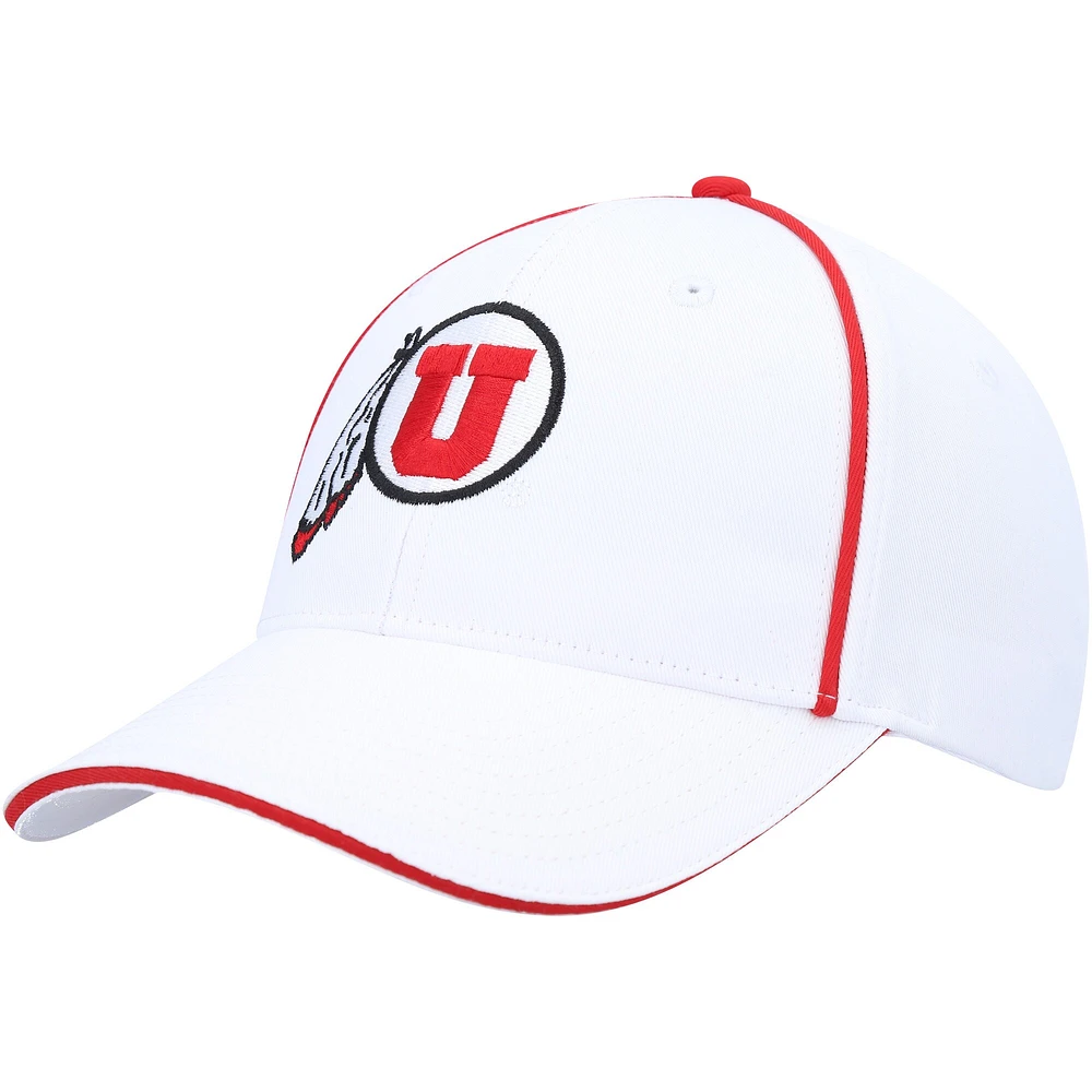Men's Colosseum  White Utah Utes Take Your Time Snapback Hat