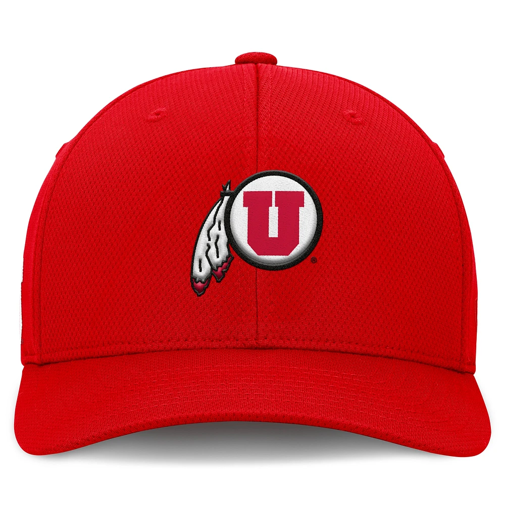 Men's Top of the World  Red Utah Utes Reflex Logo Flex Hat