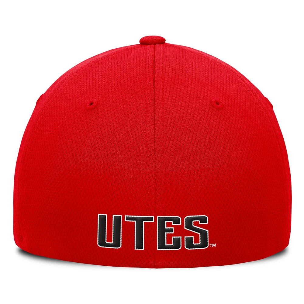 Men's Top of the World  Red Utah Utes Reflex Logo Flex Hat