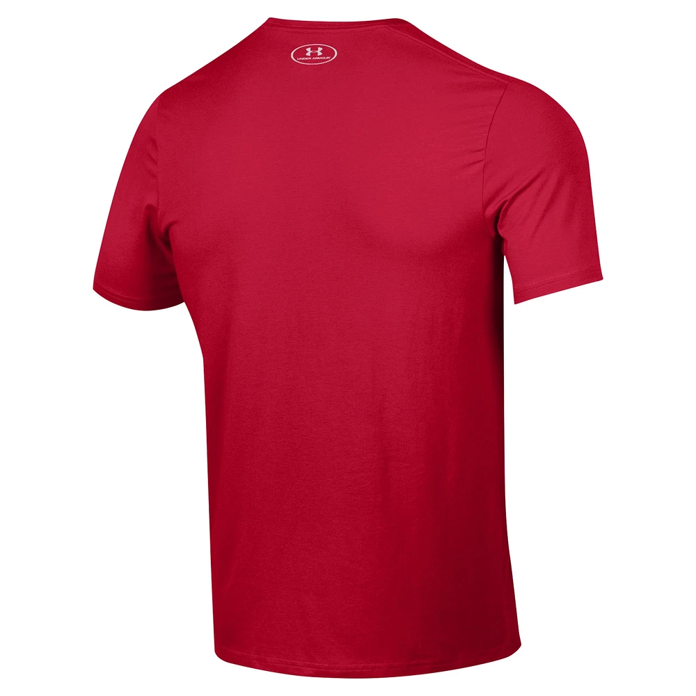 Men's Under Armour Red Utah Utes 2024 Sideline Football Performance T-Shirt
