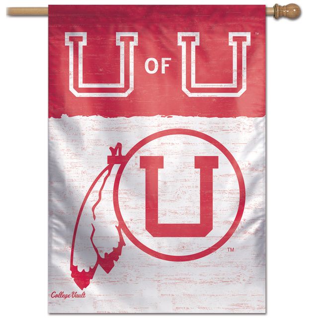 Bannière verticale simple face WinCraft Utah Utes 28 "x 40" College Vault