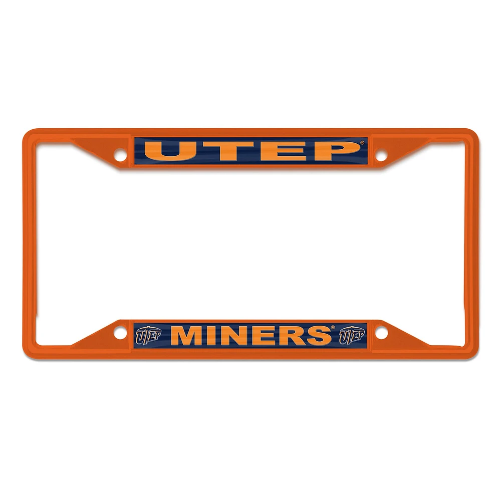 Cadre de plaque d'immatriculation couleur chrome WinCraft UTEP Miners