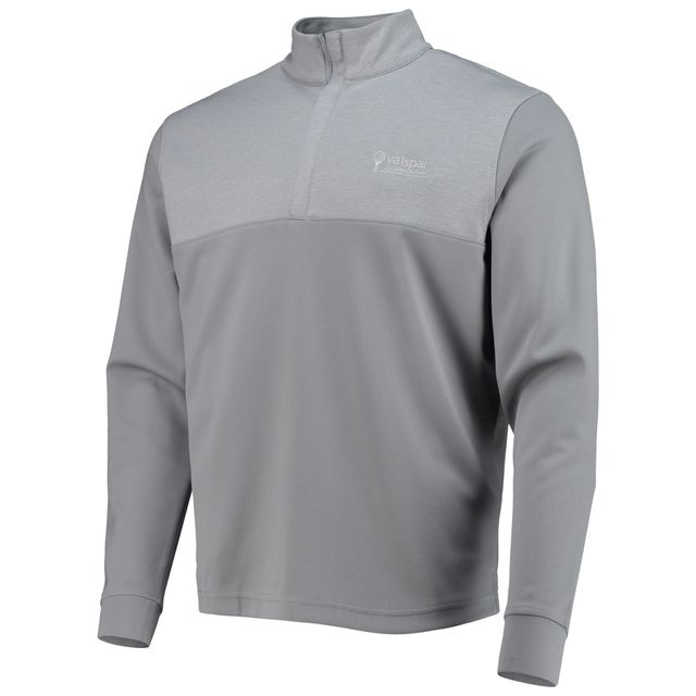 FOJ PGATVC GRIS 2022 VALSPAR HEATHER YOKE 1/2 ZIP PULL STRMEN