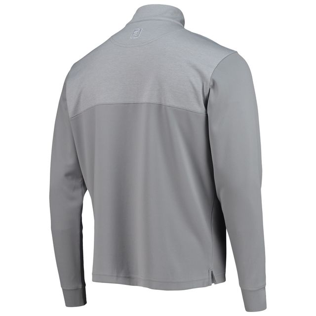 FOJ PGATVC GRIS 2022 VALSPAR HEATHER YOKE 1/2 ZIP PULL STRMEN