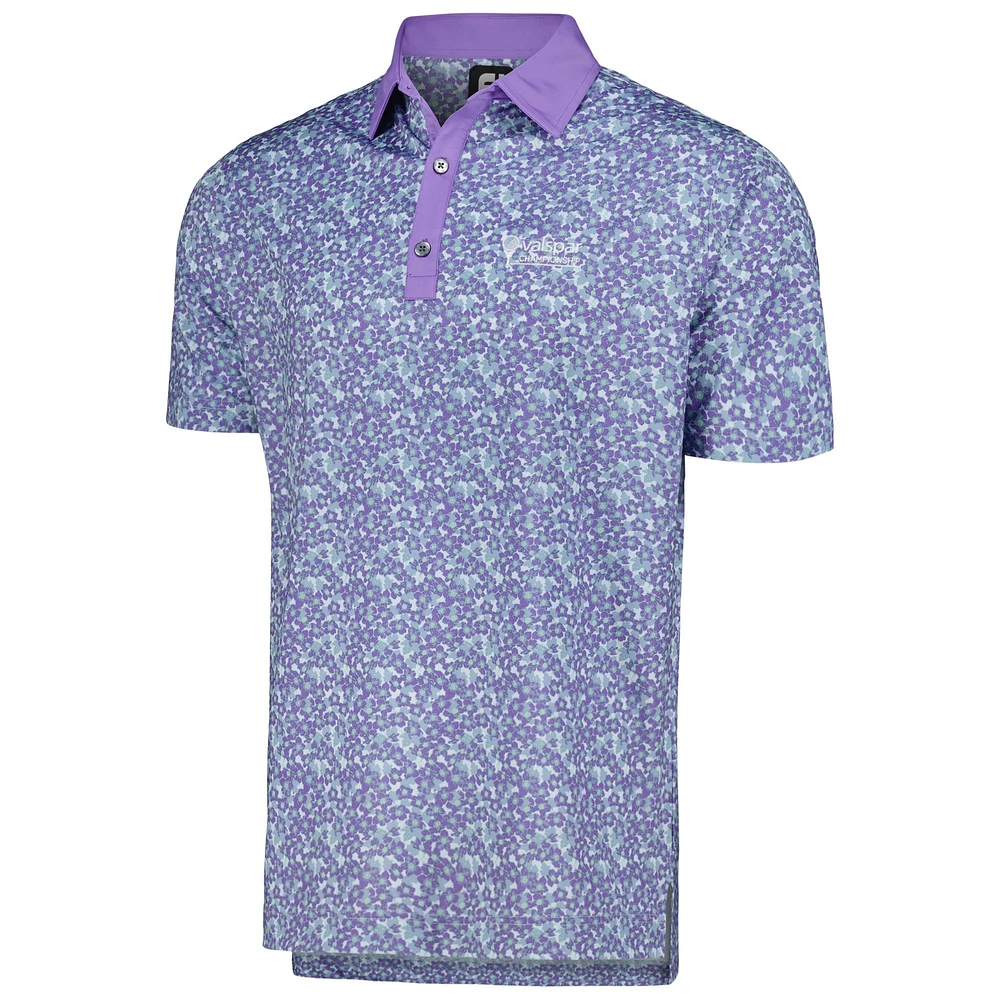 Men's FootJoy Purple Valspar Championship Primrose Print Lisle ProDry Polo