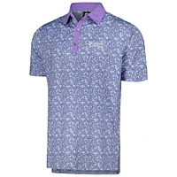 Men's FootJoy Purple Valspar Championship Primrose Print Lisle ProDry Polo