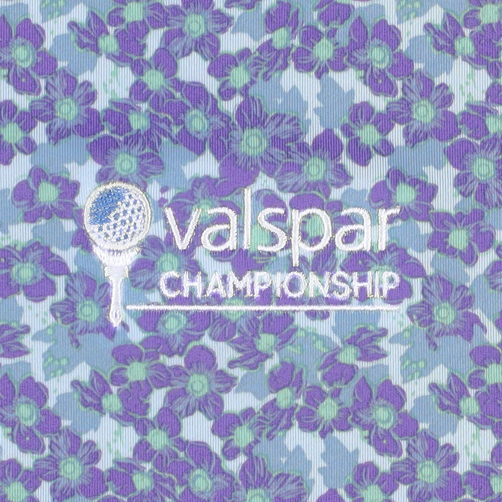 Men's FootJoy Purple Valspar Championship Primrose Print Lisle ProDry Polo