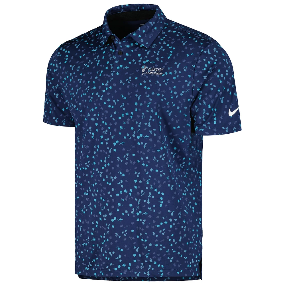 Men's Nike Navy Valspar Championship Tour Floral Performance Polo
