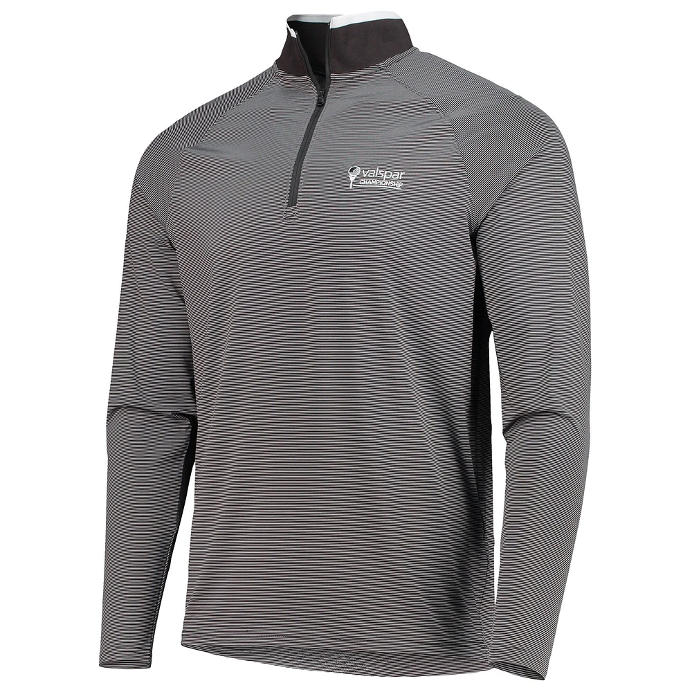 Men's Under Armour Gray Valspar Championship T2 Stripe Raglan Quarter-Zip Jacket