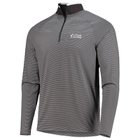Men's Under Armour Gray Valspar Championship T2 Stripe Raglan Quarter-Zip Jacket
