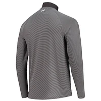 Men's Under Armour Gray Valspar Championship T2 Stripe Raglan Quarter-Zip Jacket