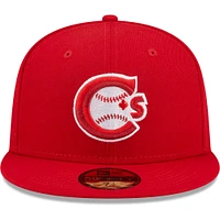 Men's New Era Red Vancouver Canadians Authentic Collection 59FIFTY Fitted Hat