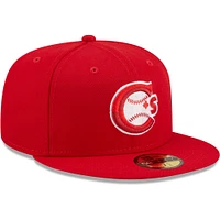 Men's New Era Red Vancouver Canadians Authentic Collection 59FIFTY Fitted Hat
