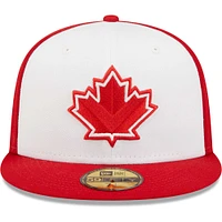 Men's New Era White Vancouver Canadians Alternate 2 Authentic Collection 59FIFTY Fitted Hat