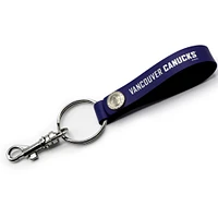 Blue Vancouver Canucks Personalized Leather Loop Keychain