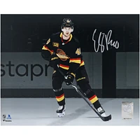 Elias Pettersson Vancouver Canucks Autographed 8" x 10" Black Jersey Spotlight Photograph 