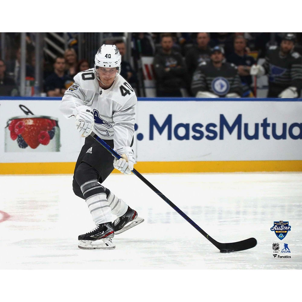 Photographie non signée d'Elias Pettersson des Canucks de Vancouver lors du match étoiles la LNH 2020
