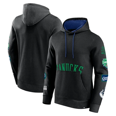 Sweat à capuche noir Fanatics pour hommes des Canucks de Vancouver Wild Winner