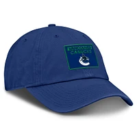 Men's Fanatics Blue Vancouver Canucks Authentic Pro Rink Prime Adjustable Hat