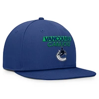 Men's Fanatics Blue Vancouver Canucks Authentic Pro Rink Prime Snapback Hat