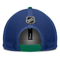 Men's Fanatics Blue Vancouver Canucks Authentic Pro Rink Snapback Hat