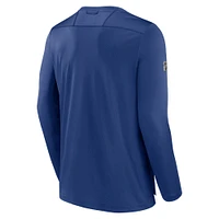 Men's Fanatics Blue Vancouver Canucks Authentic Pro Tech Long Sleeve T-Shirt