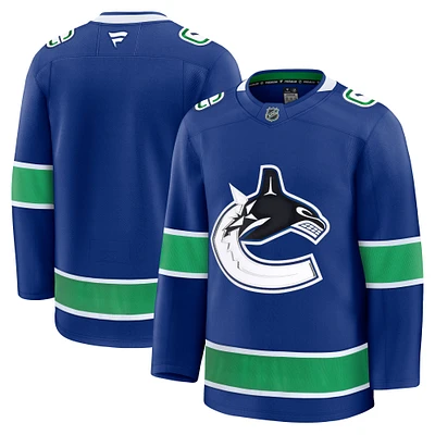 Maillot Fanatics bleu pour homme à domicile des Vancouver Canucks de qualité supérieure
