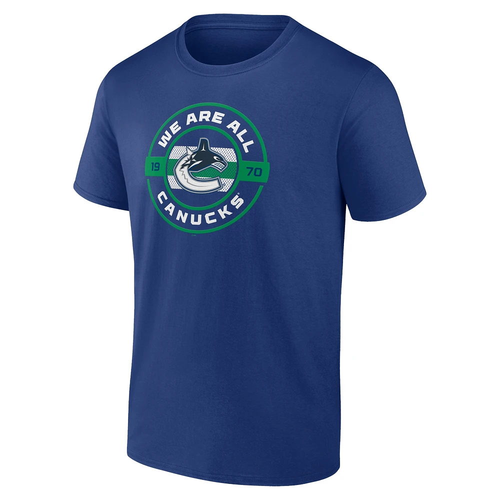 Men's Fanatics Blue Vancouver Canucks Local T-Shirt