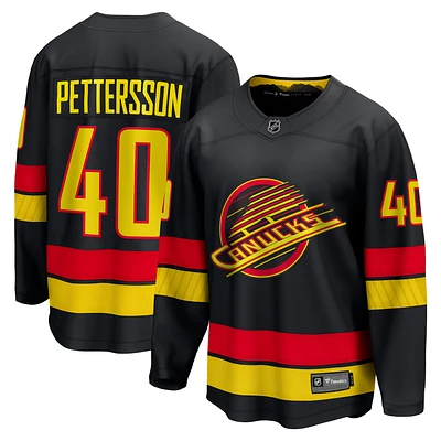 Fanatics pour hommes de marque Elias Pettersson noir suppléant des Canucks Vancouver - Maillot joueur Premier Breakaway 2022/23