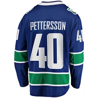 Men's Fanatics Elias Pettersson Blue Vancouver Canucks Home - Premier Breakaway Player Jersey